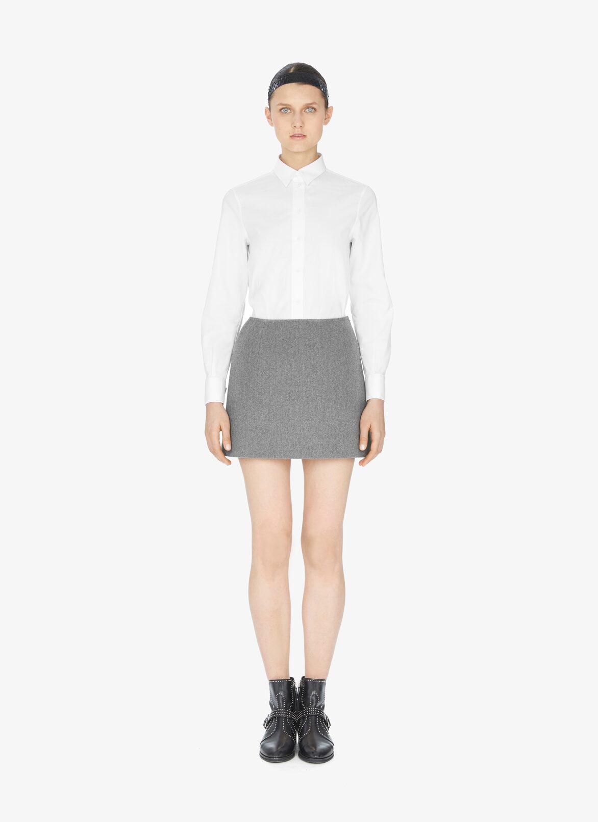 MINI SKIRT DRAP VIF GREY ALAÏA GRAY MINI SKIRT DRAP VIF GREY